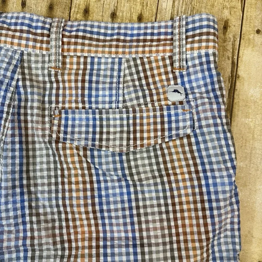 Tommy Bahama Bermuda Shorts Gingham Check Size 33